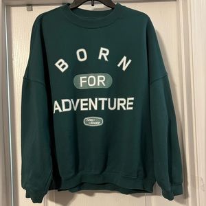 PacSun Land Rover Pullover Sweatshirt Medium Unisex Green Long Sleeve